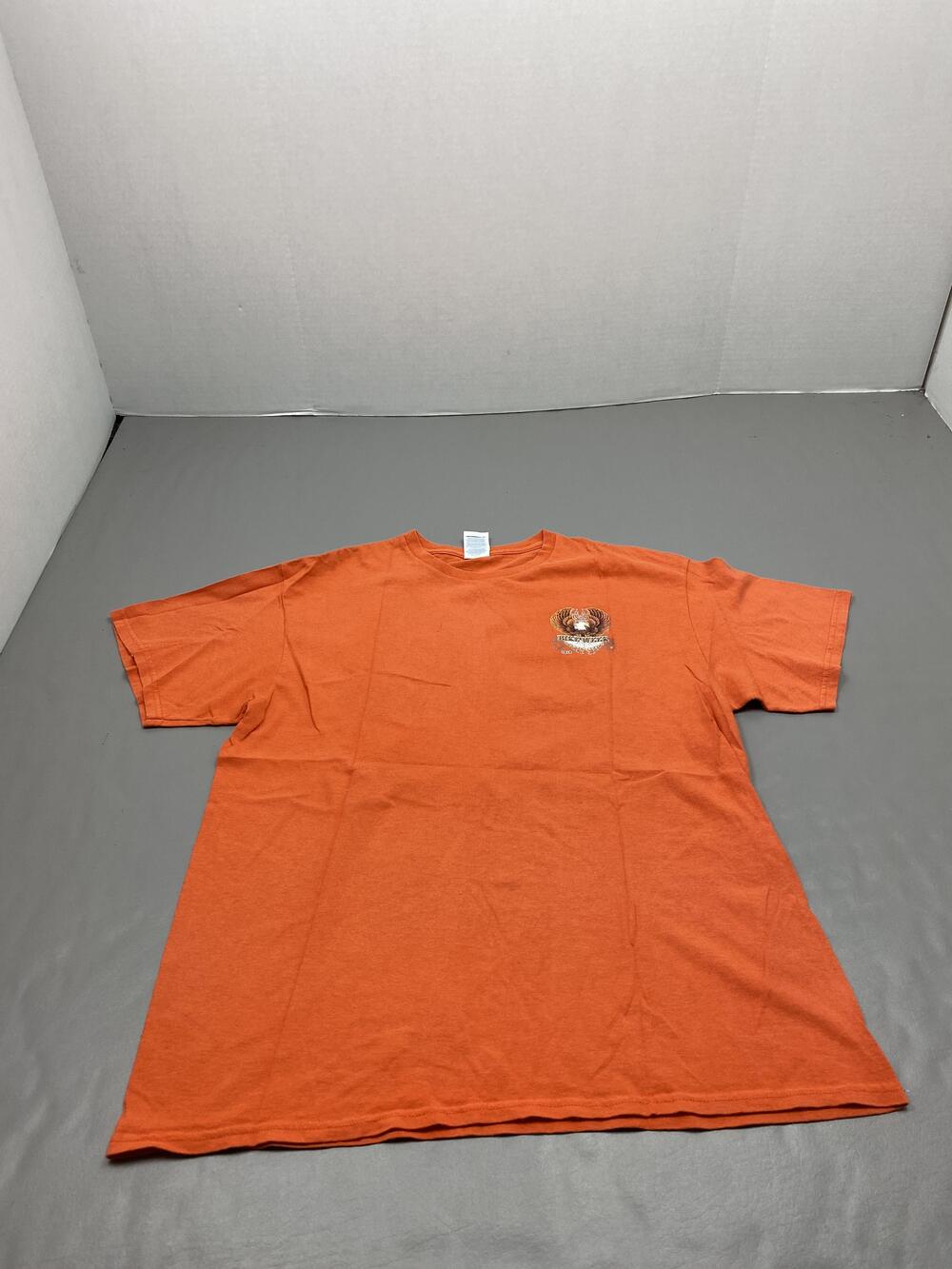 Delta Pro Weight Shirt Mens L Orange Bike Week Myrtle Beach 2018 Graphic Tee